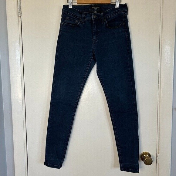 Banana Republic Denim - Banana Republic Skinny Fit Jeans Womens 27/4 Dark Wash Indigo Stretch Denim